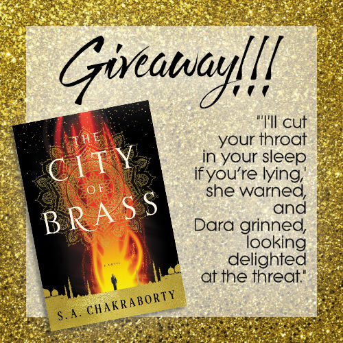 Giveaway!!! Win a paperback copy of The City of Brass by S.A. Chakraborty | books, reading, fantasy, djinn