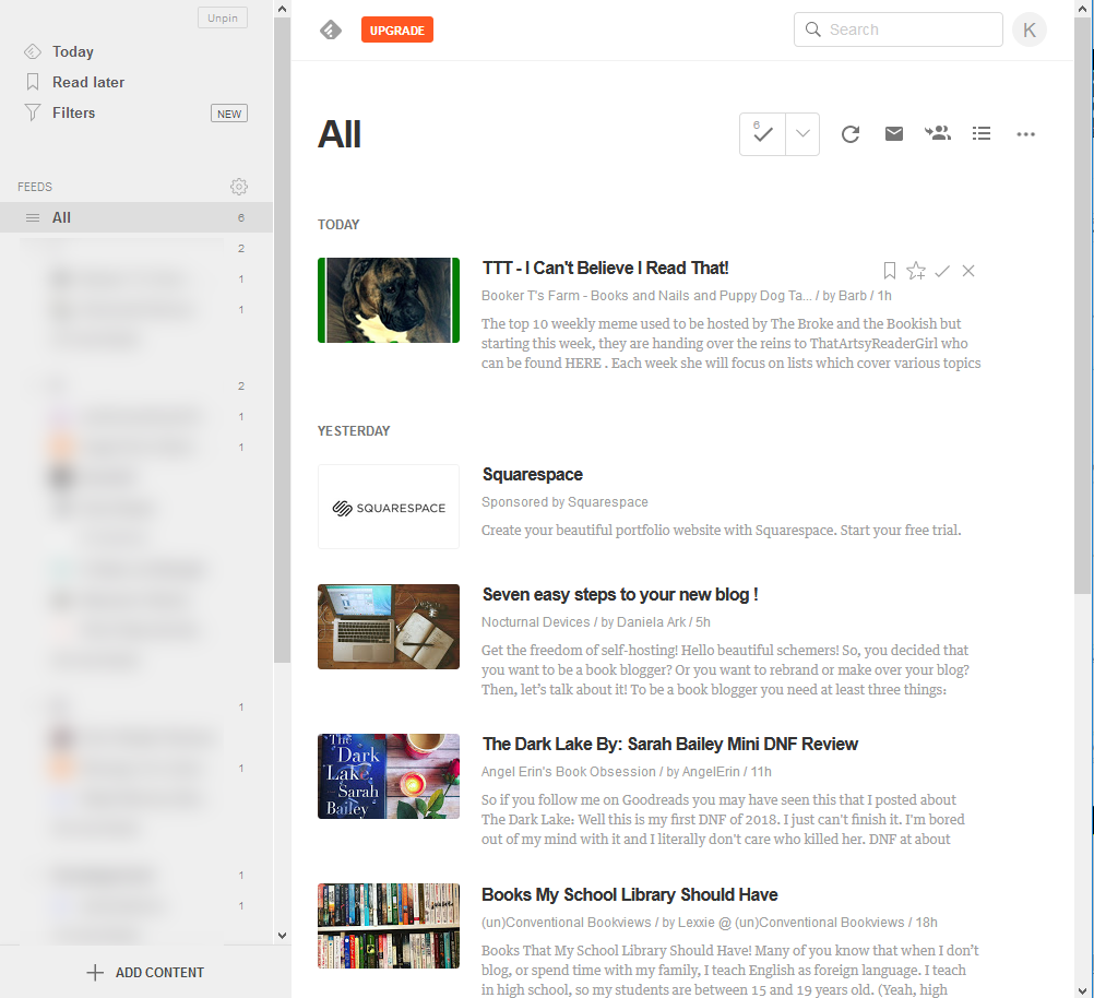 Feedly Interface