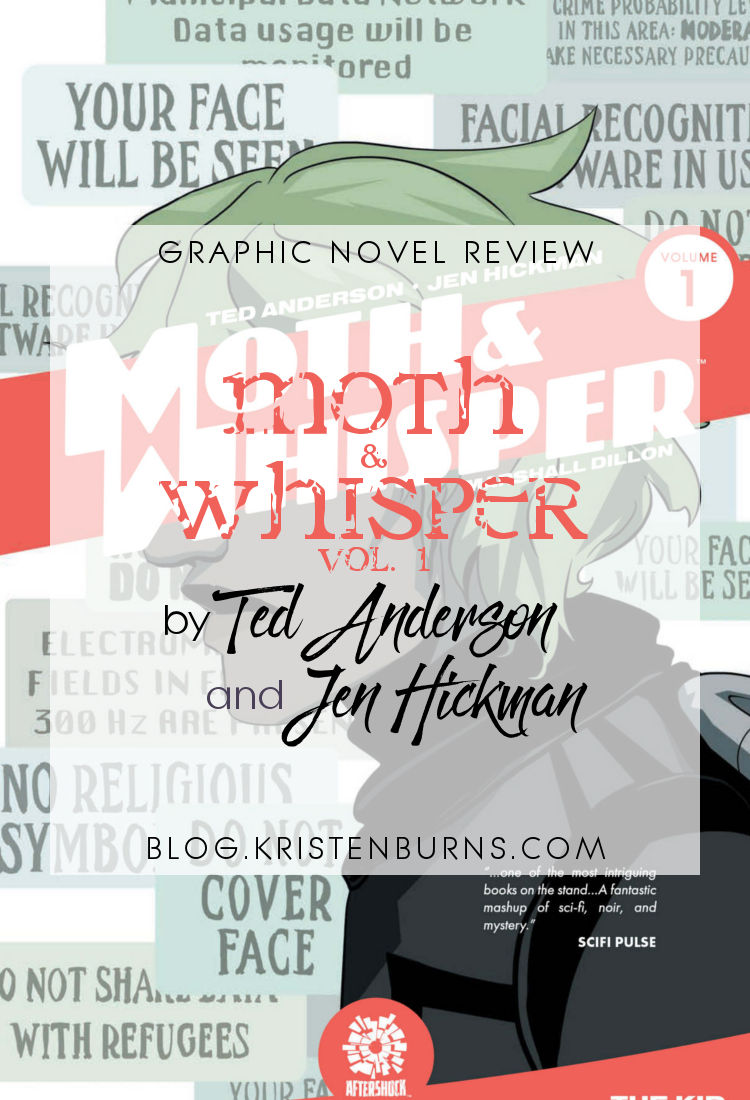 Graphic Novel Review: Moth & Whisper Vol. 1 by Ted Anderson & Jen Hickman | books, reading, science fiction, cyberpunk, lgbt+, genderqueer