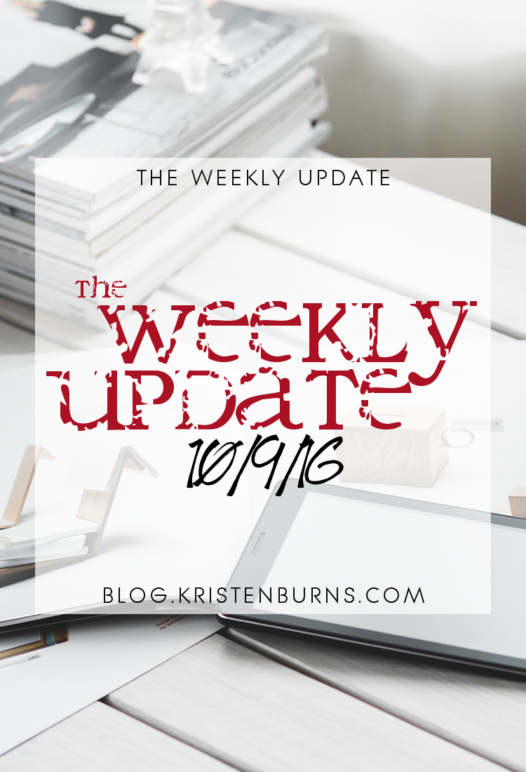 The Weekly Update: 10-9-16 | reading, books