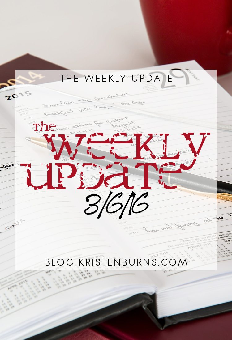 The Weekly Update: 3-6-16 | books, reading, blogging