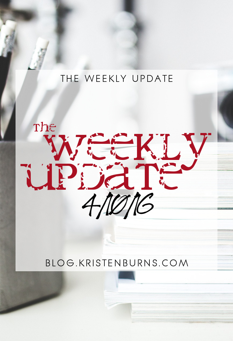 The Weekly Update: 4-10-16 | books, reading, blogging