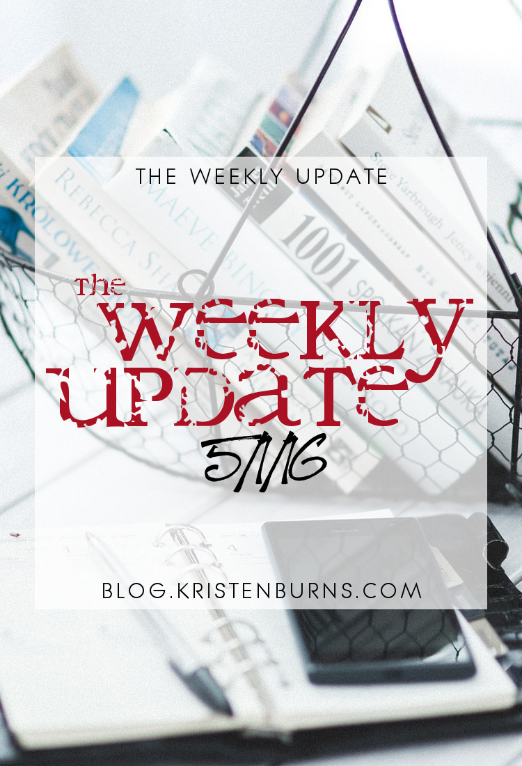 The Weekly Update: 5/1/16 | books, reading, blogging