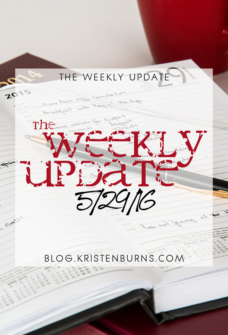 The Weekly Update: 5/29/16 | reading, books, blogging