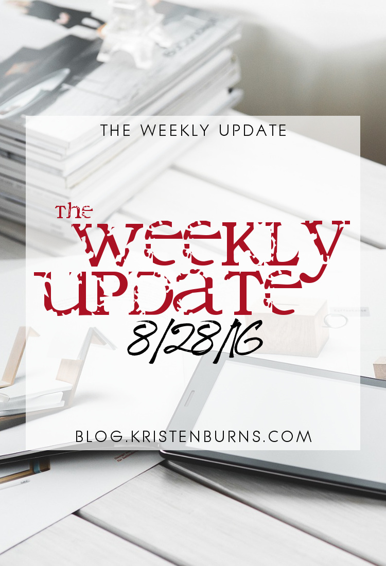 The Weekly Update: 8-28-16 | reading, books