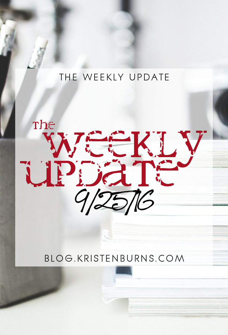 The Weekly Update: 9-25-16 | reading, books